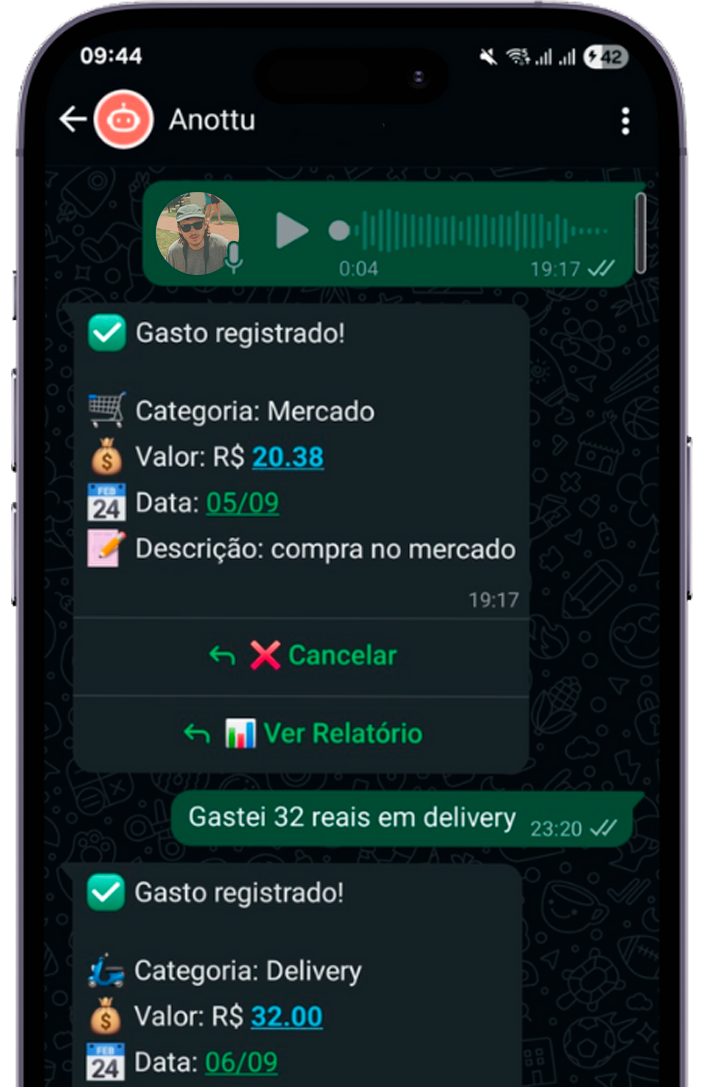 Dashboard do Anottu